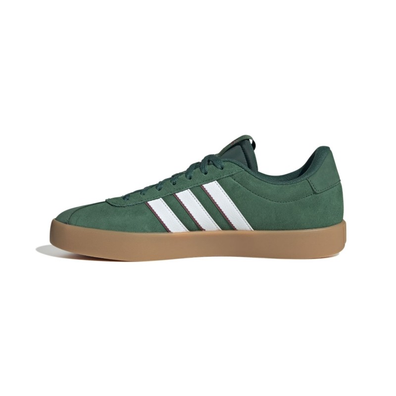 SUEDE-LEATHER    DK.GREEN/WHITE/BURGUNDY