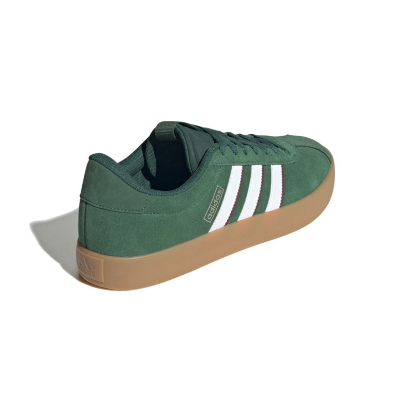 SUEDE-LEATHER    DK.GREEN/WHITE/BURGUNDY