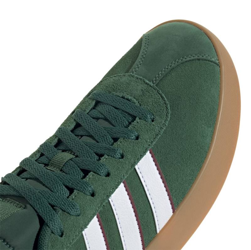 SUEDE-LEATHER    DK.GREEN/WHITE/BURGUNDY
