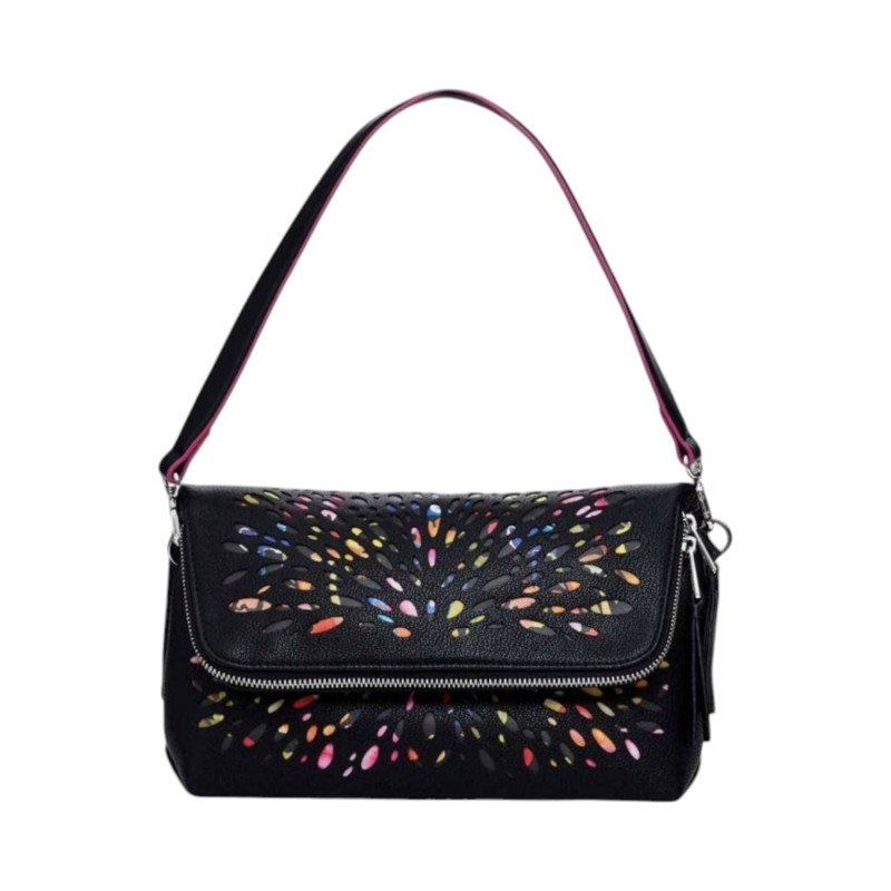 SYN.LEATHER-TXT  NERO/MULTI