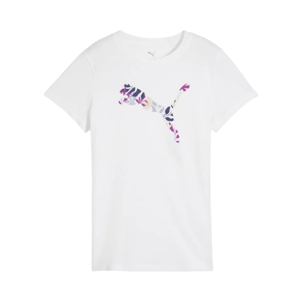 FLORAL LOGO TEE  WHITE