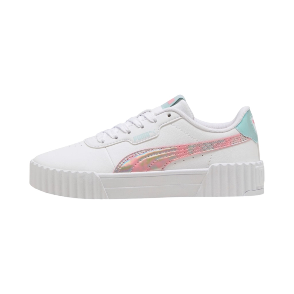 SYN.LEATHER HOLO WHT-PINKSCAPE