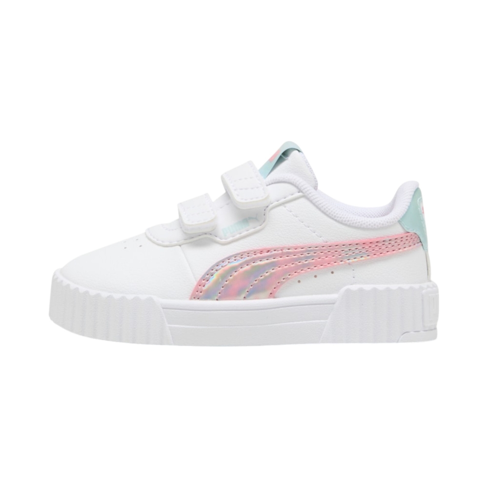 SYN.LEATHER HOLO WHT-PINKSCAPE