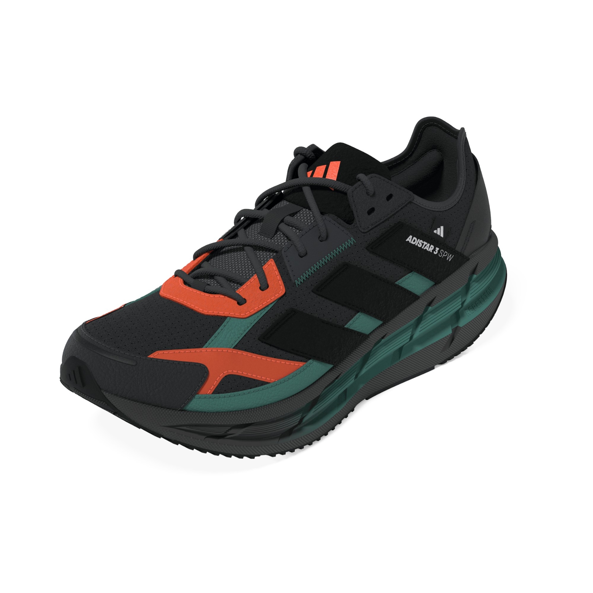 SYN LEATHER      BLK/ORANGE