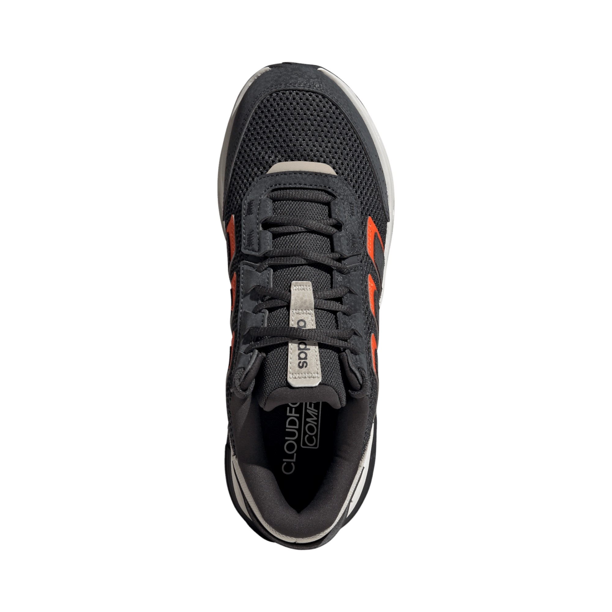 TXT-SYN.LEATHER  CARBON/ORANGE