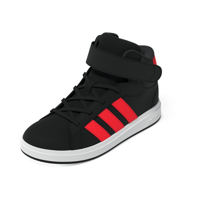 SYN LEATHER      BLACK/RED/GREY