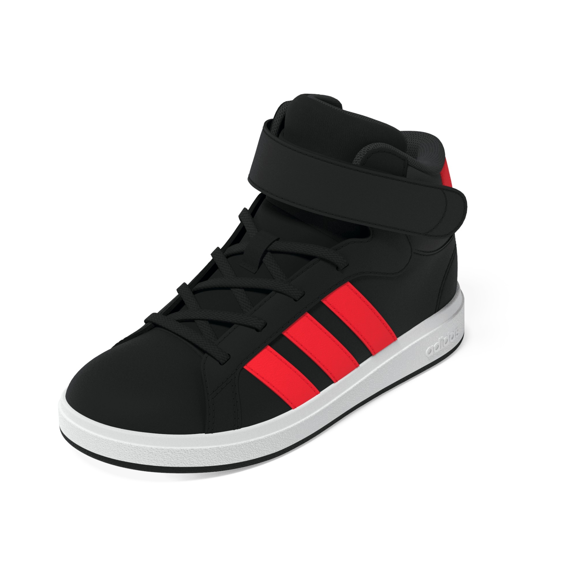 SYN LEATHER      BLACK/RED/GREY