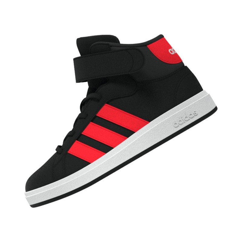 SYN LEATHER      BLACK/RED/GREY