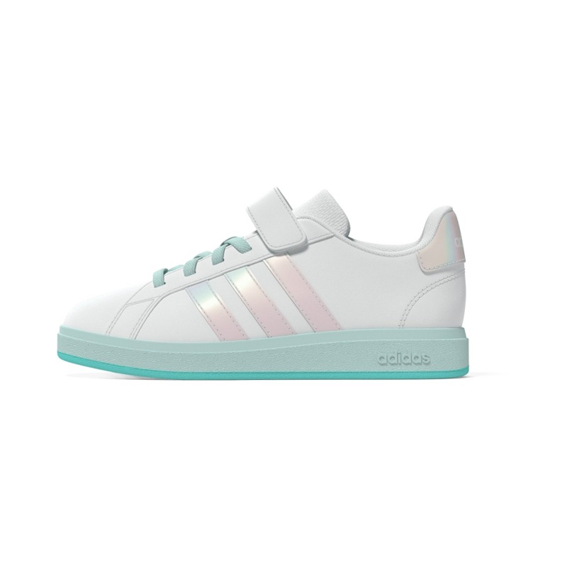 SYN LEATHER      WHT/IRIDESCENT/MINT