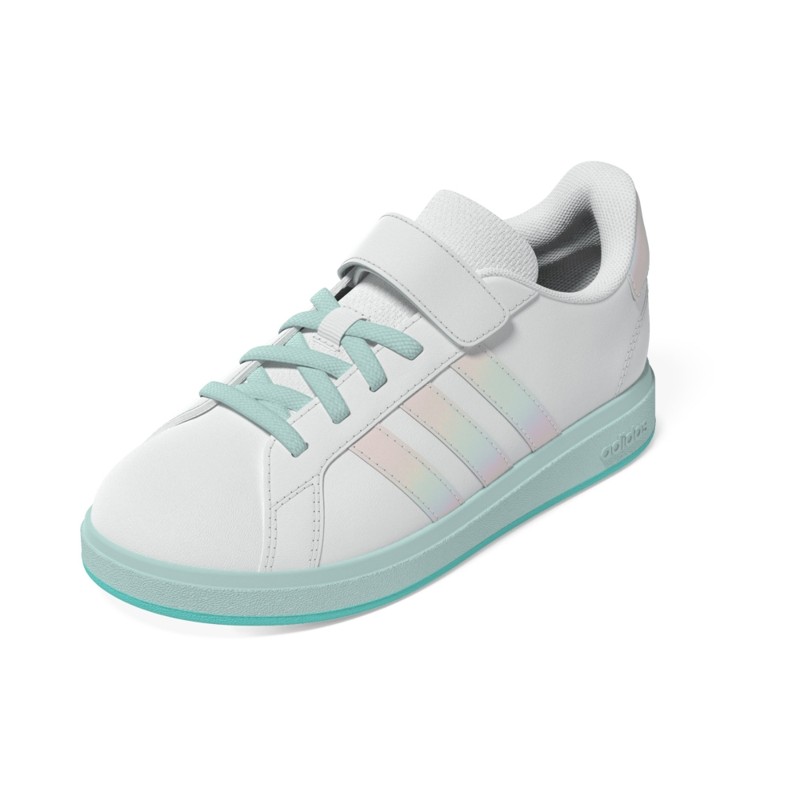 SYN LEATHER      WHT/IRIDESCENT/MINT