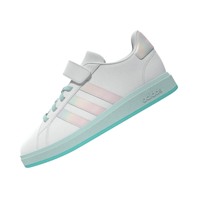 SYN LEATHER      WHT/IRIDESCENT/MINT