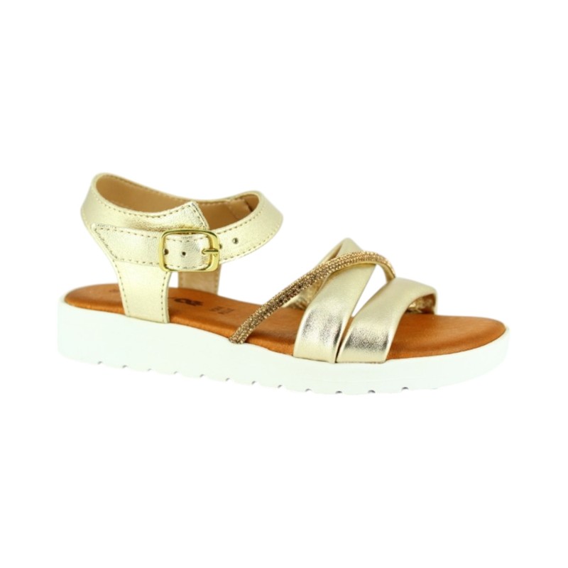 SAND.PELLE+STRAS F.OSTRA BIMBA